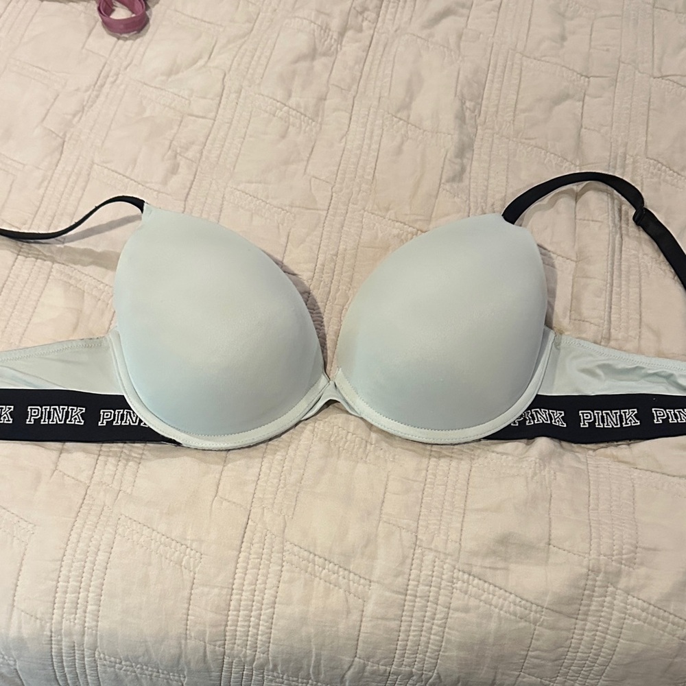 PINK Victoria's Secret grey Black and White Bra